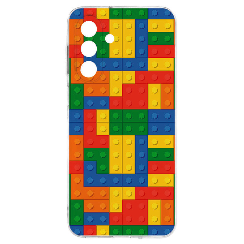 Samsung Galaxy A17 TPU Hoesje Blokken Backcover kleurrijk design achterzijde
