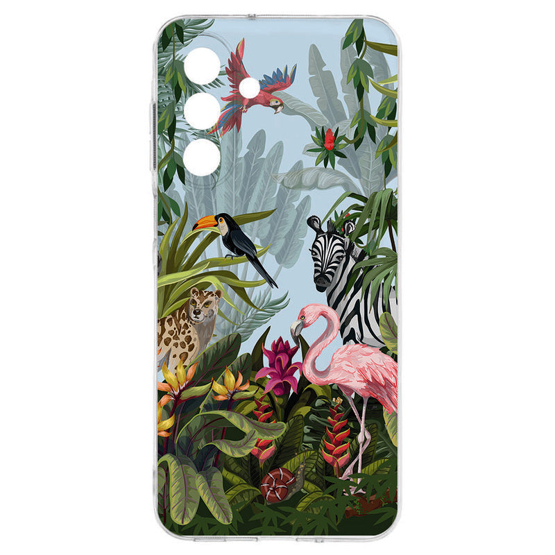 TPU Hoesje Samsung Galaxy A17 Jungle Backcover jungle design voorzijde