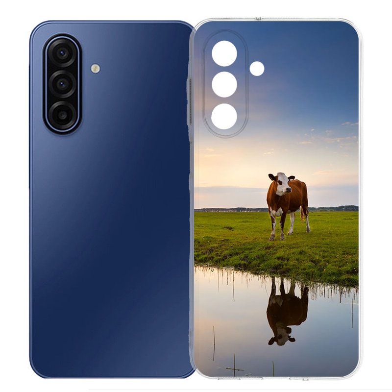 Samsung Galaxy A17 TPU Hoesje Koe Backcover koe design aanzicht