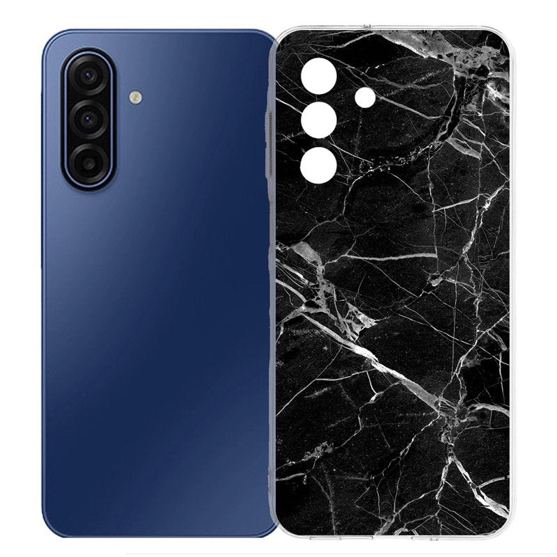 Samsung Galaxy A17 TPU Hoesje Marmer Zwart Backcover achterzijde