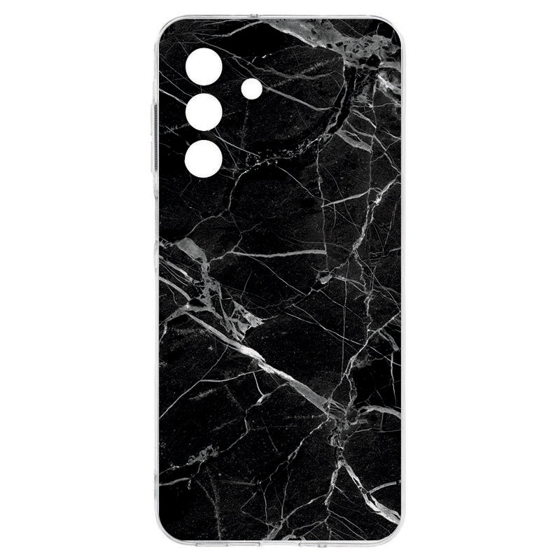 Samsung Galaxy A17 TPU Hoesje Marmer Zwart Backcover zwart marmer achterkant