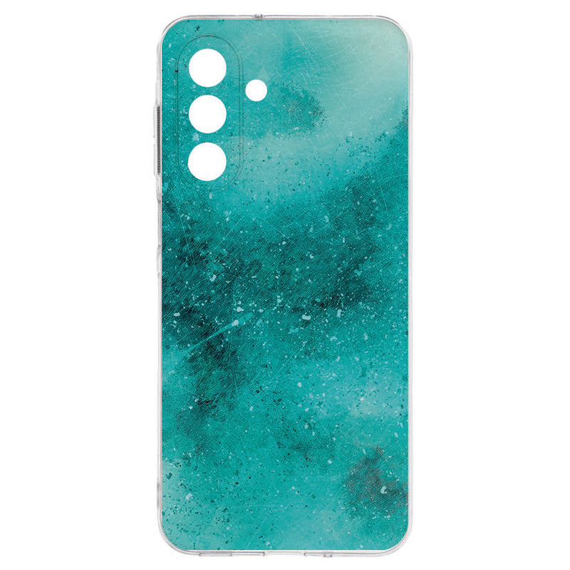 Samsung Galaxy A17 TPU Hoesje Painting Blue achterzijde