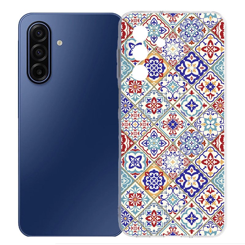Samsung Galaxy A17 TPU Hoesje Tiles Color achterkant design