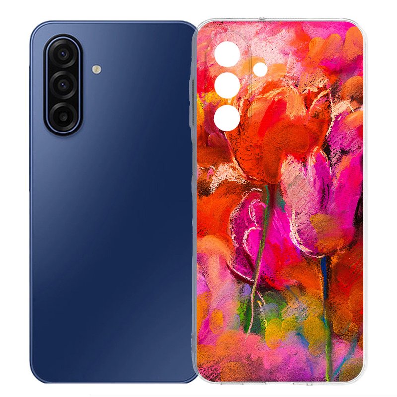 Samsung Galaxy A17 TPU Hoesje Tulips Backcover achterkant