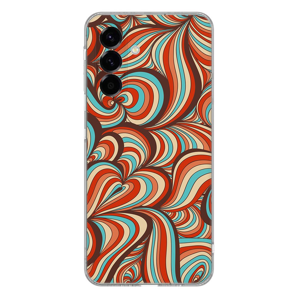 Samsung Galaxy A56 TPU Hoesje Retro Backcover design kleurrijk patrone