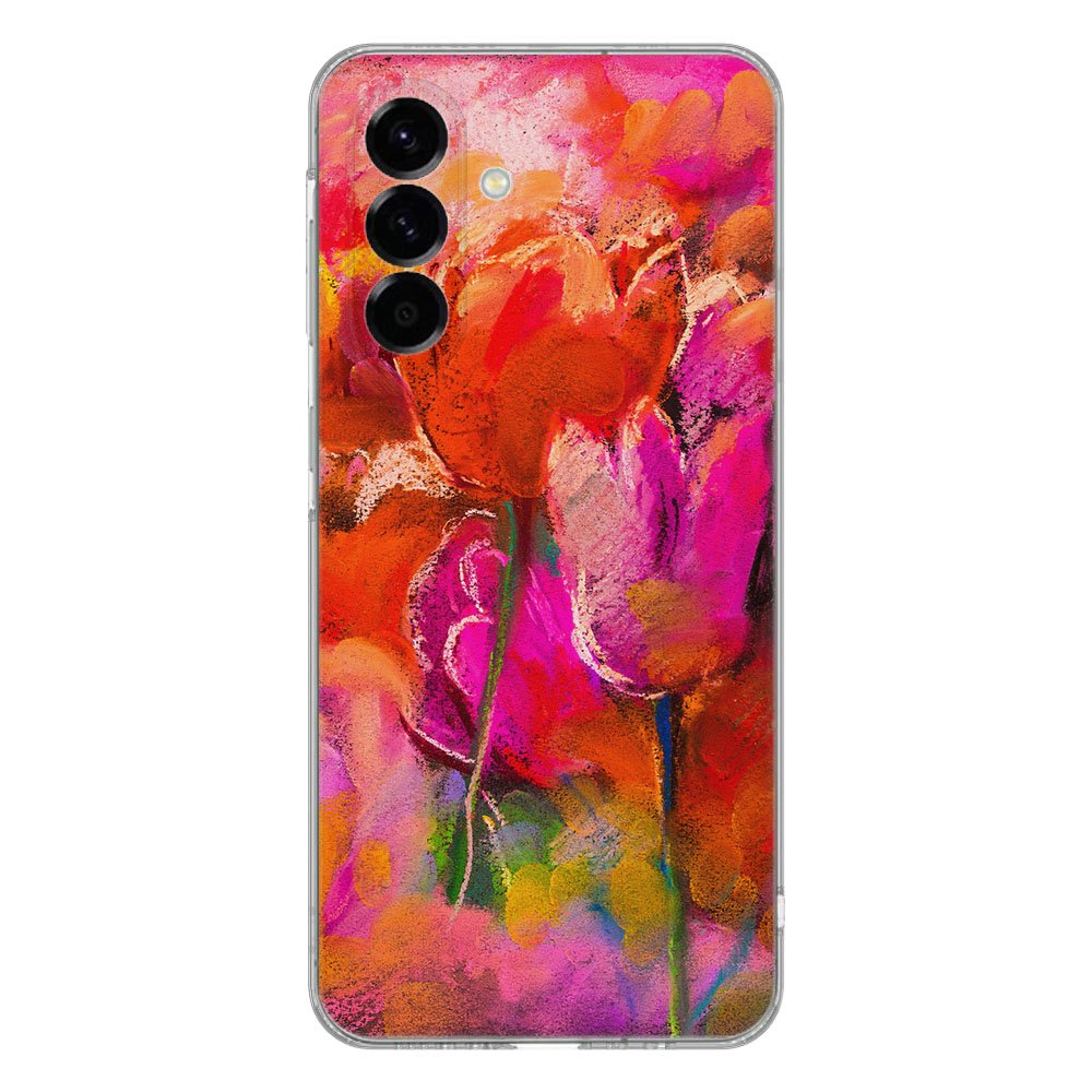 Samsung Galaxy A56 TPU Hoesje Tulips Backcover bloemen kleurrijk achterzijde