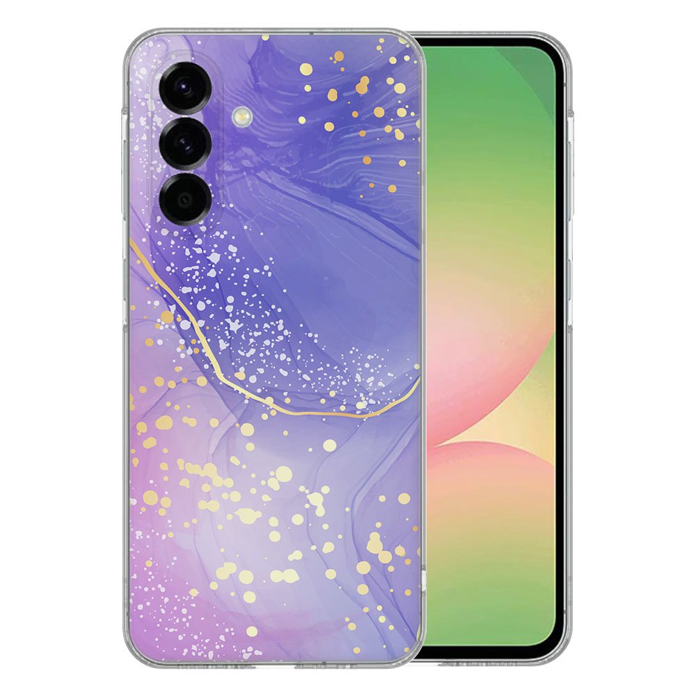 TPU Hoesje Samsung Galaxy A56 Watercolor Paars Backcover achterzijde design kleur