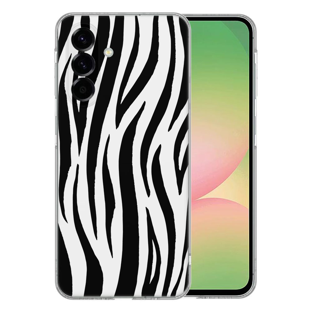 Samsung Galaxy A56 TPU Hoesje Zebra Backcover achterkant voorkant