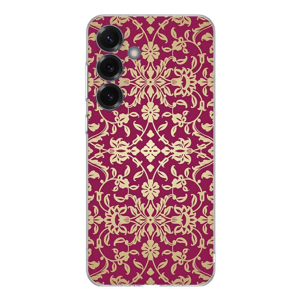 TPU Hoesje Samsung Galaxy S25 Barok Pink Backcover design achterzijde