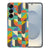 Samsung Galaxy S25 TPU Hoesje Funky Retro Backcover zijaanzicht