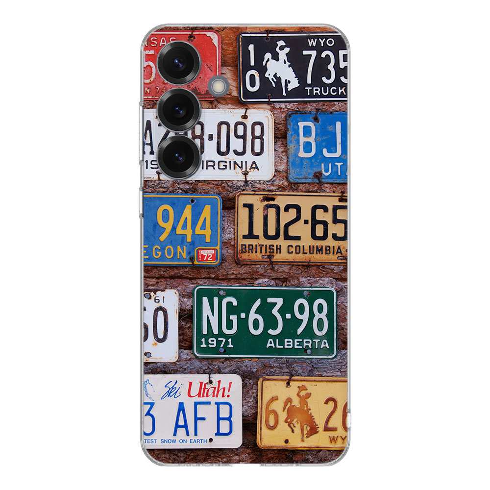 Samsung Galaxy S25 TPU Hoesje Kentekenplaten Backcover achterzijde