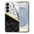 Samsung Galaxy S25 TPU Hoesje Marble White Black achterkant