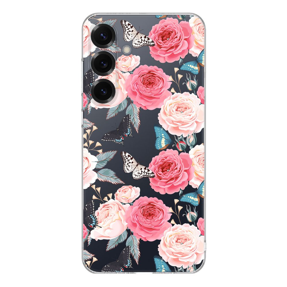 TPU Hoesje Samsung Galaxy S25 Plus Butterfly Roses backcover