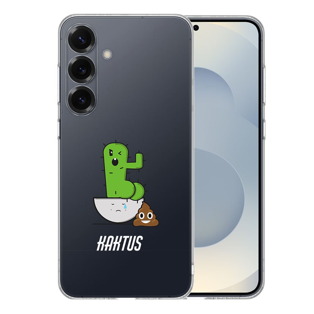 Samsung Galaxy S25 Plus TPU Hoesje Cactus Poo Backcover voorzijde