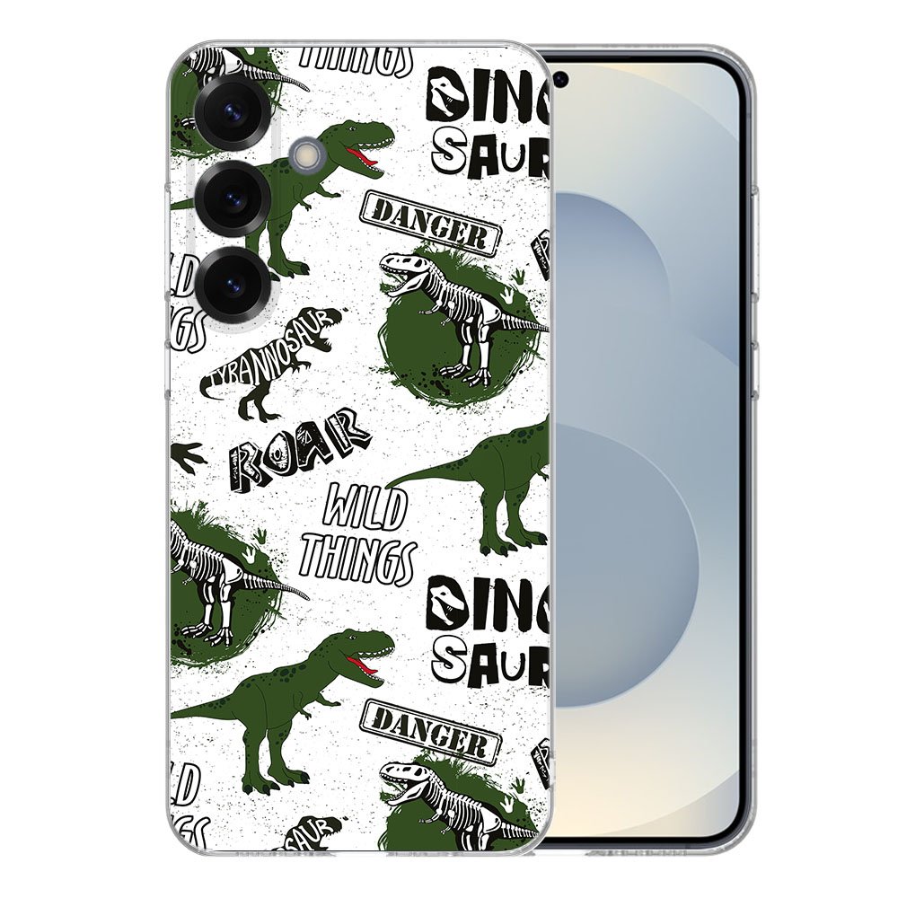 Samsung Galaxy S25 Plus TPU Hoesje Dinosaurus Backcover design dinosaurus aanzicht
