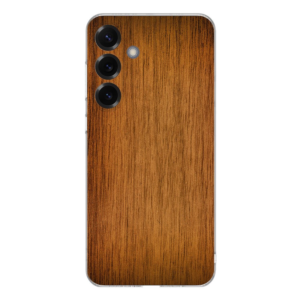Samsung Galaxy S25 Plus TPU Hoesje Donker Hout Backcover achterkant