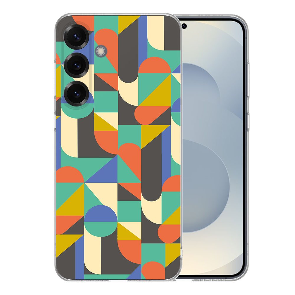 Samsung Galaxy S25 Plus TPU Hoesje Funky Retro Backcover ontwerp voorzijde