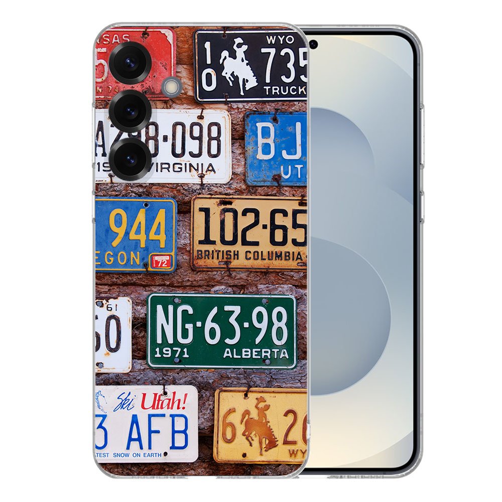 Samsung Galaxy S25 Plus TPU Hoesje Kentekenplaten Backcover achterkant