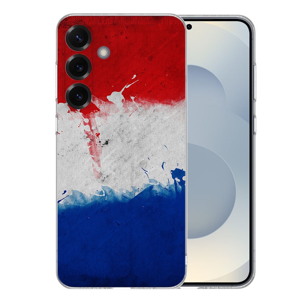 TPU Hoesje Samsung Galaxy S25 Plus Nederlandse vlag achterkant