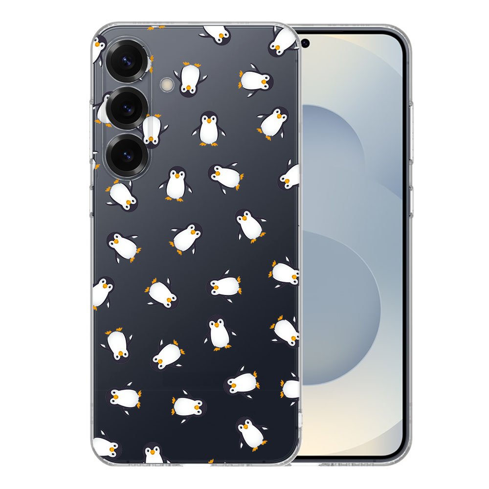 Samsung Galaxy S25 Plus TPU Hoesje Pinguïn Backcover achteraanzicht