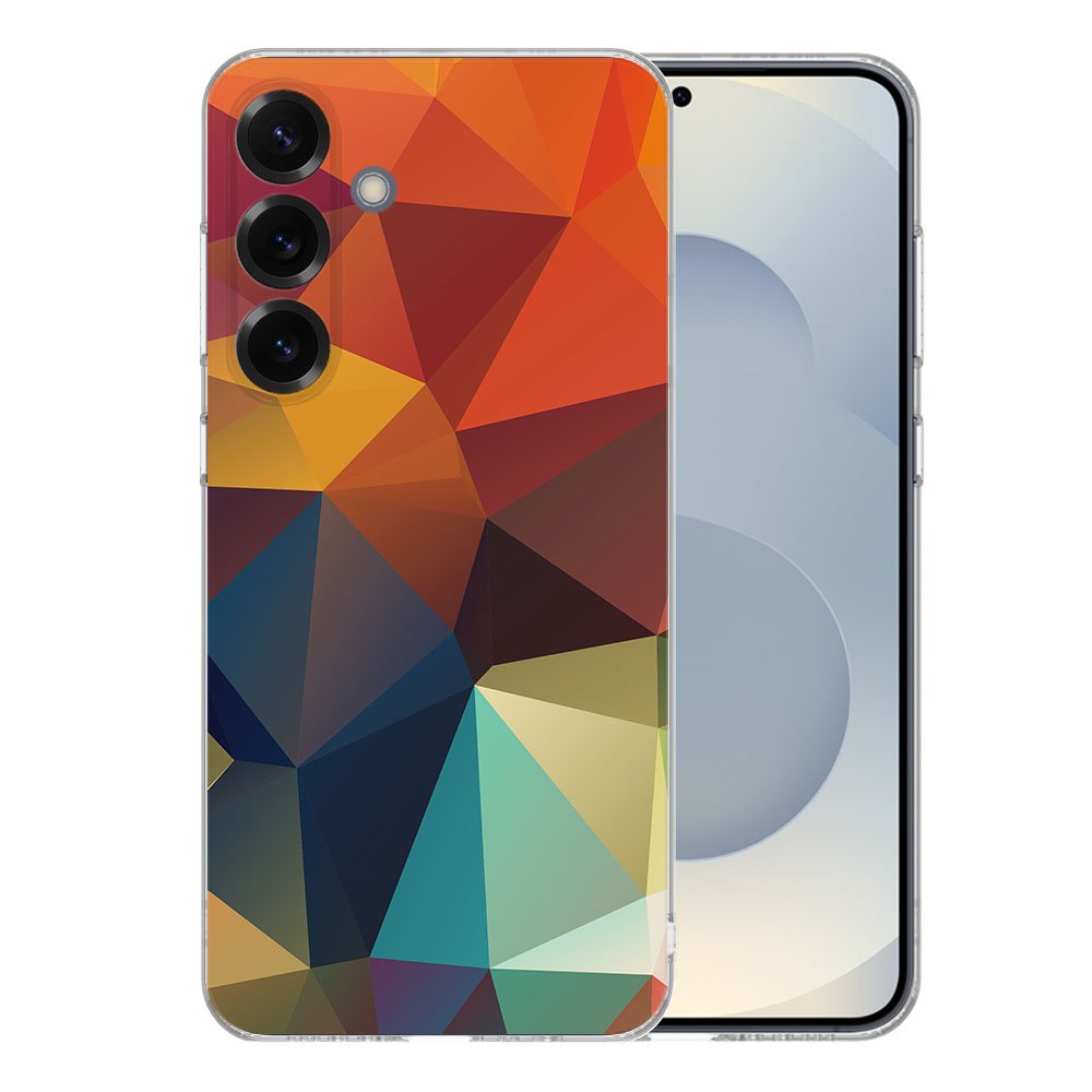 Samsung Galaxy S25 Plus TPU Hoesje Polygon Color achterkant