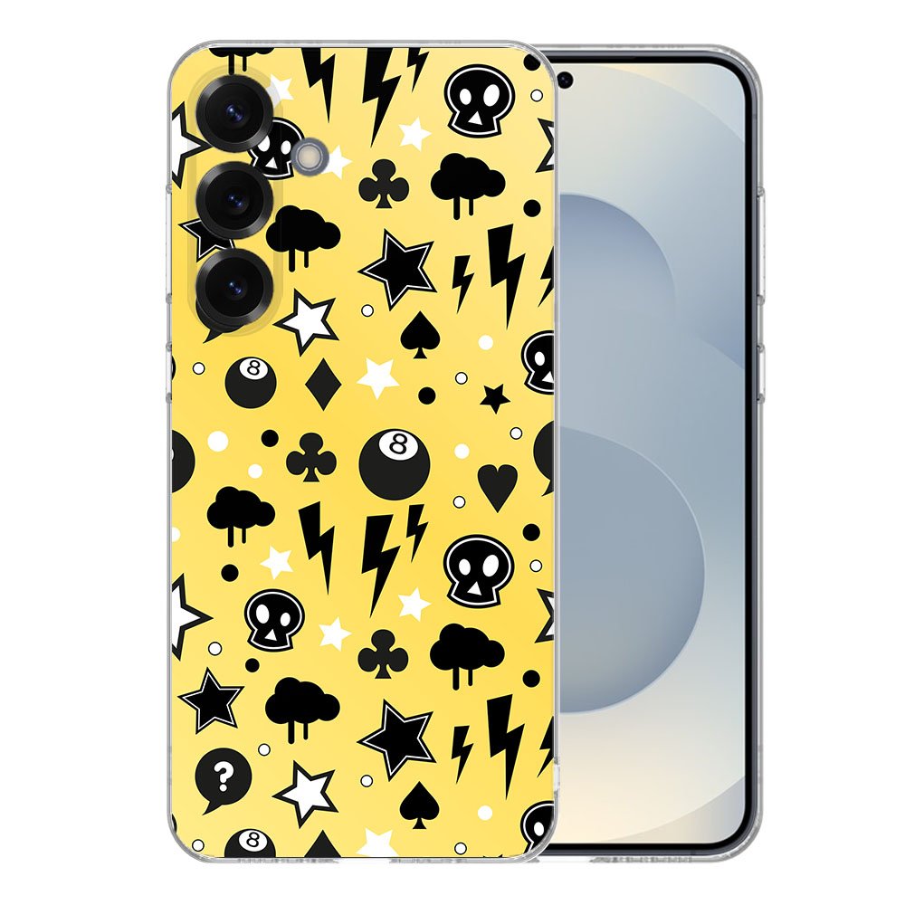 Samsung Galaxy S25 Plus TPU Hoesje Punk Yellow Backcover voorkant