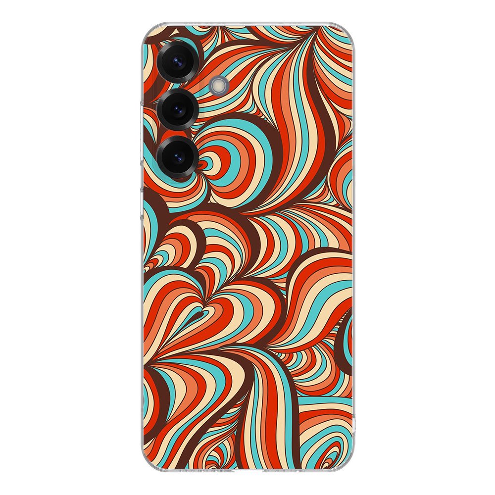 Samsung Galaxy S25 Plus TPU Hoesje Retro Backcover achteraanzicht vintage design