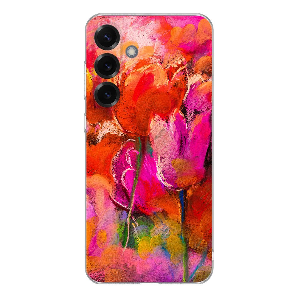 TPU Hoesje Samsung Galaxy S25 Plus Tulips Backcover achterkant