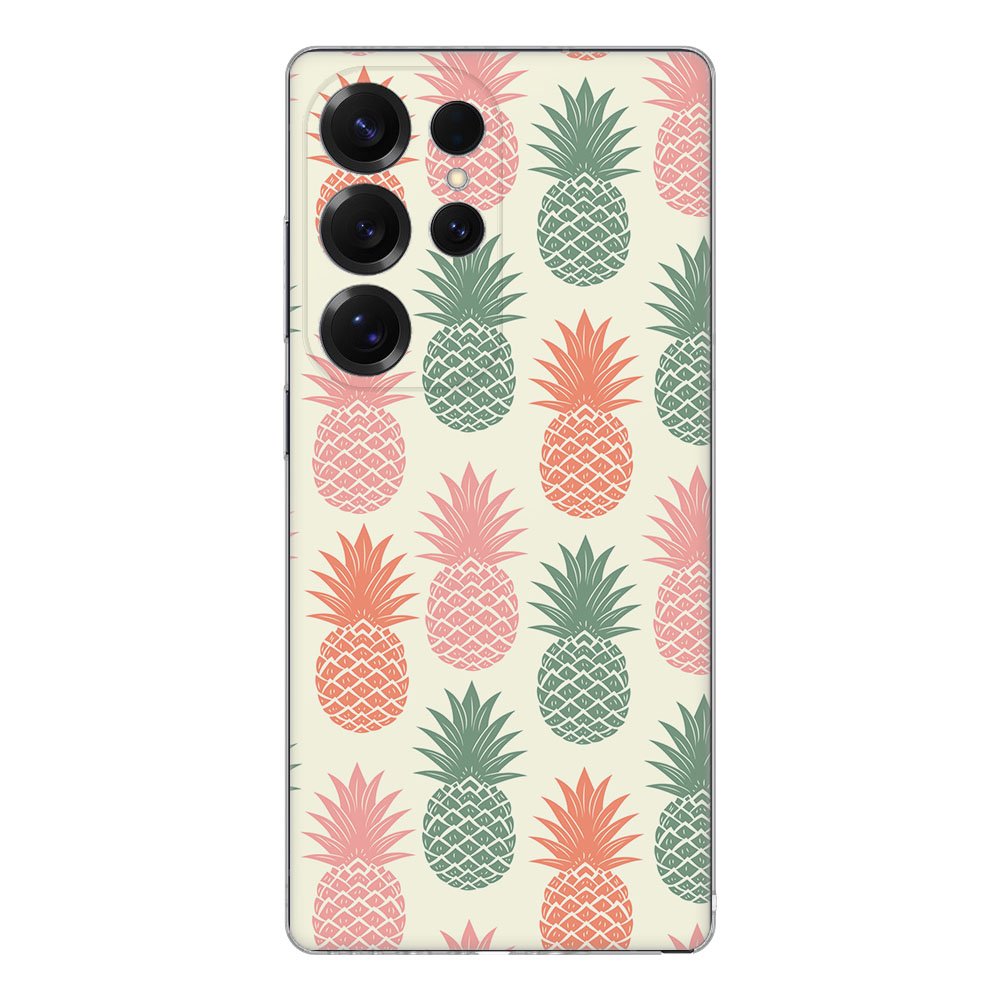 Samsung Galaxy S25 Ultra TPU Hoesje Samsung Galaxy S25 Ultra Ananas Backcover achterkant