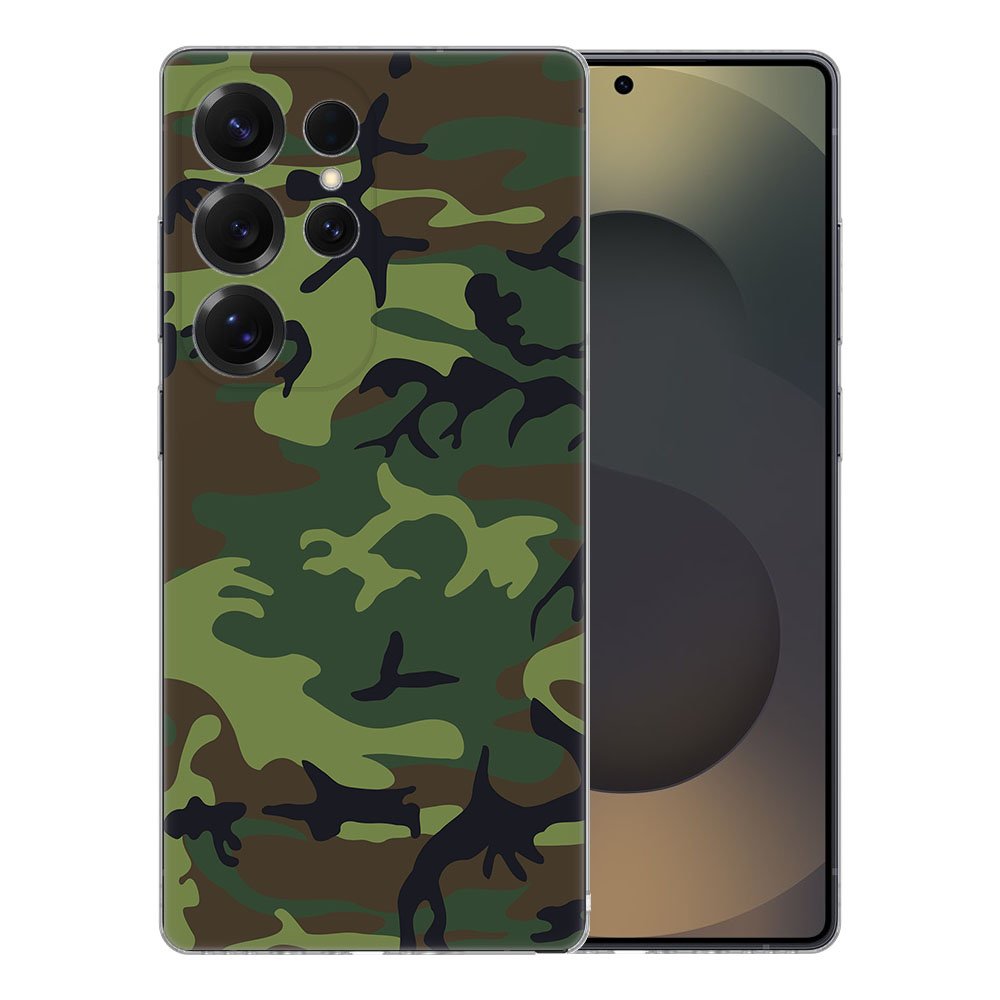 Samsung Galaxy S25 Ultra TPU Hoesje Army Dark Backcover achterkant