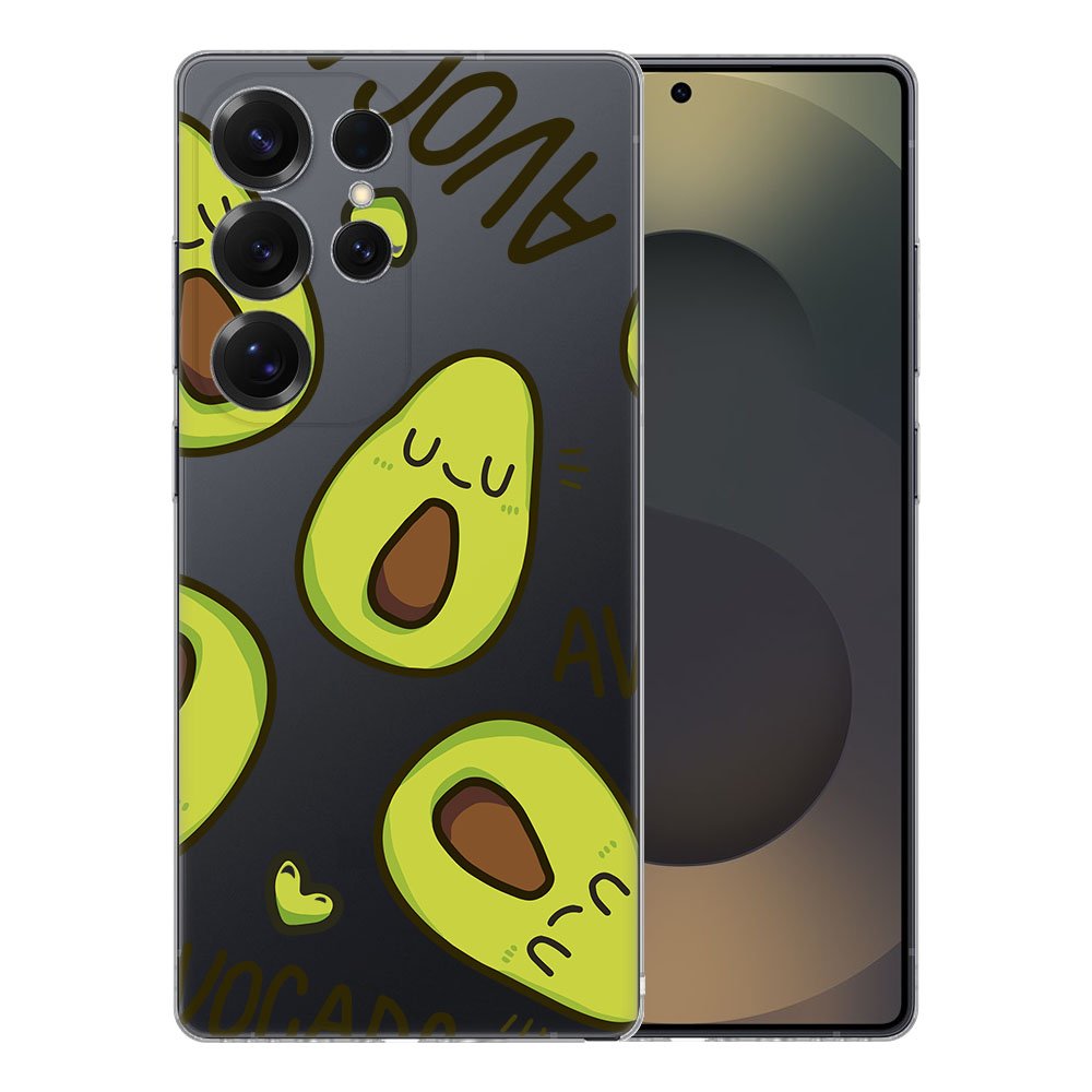 Samsung Galaxy S25 Ultra TPU Hoesje Avocado Singing voorkant