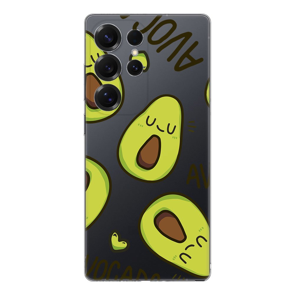 Samsung Galaxy S25 Ultra TPU Hoesje Avocado Singing achterkant