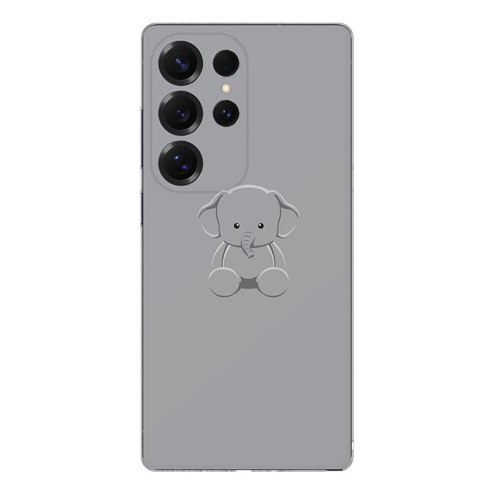 TPU Hoesje Samsung Galaxy S25 Ultra Baby Olifant Backcover achteraanzicht