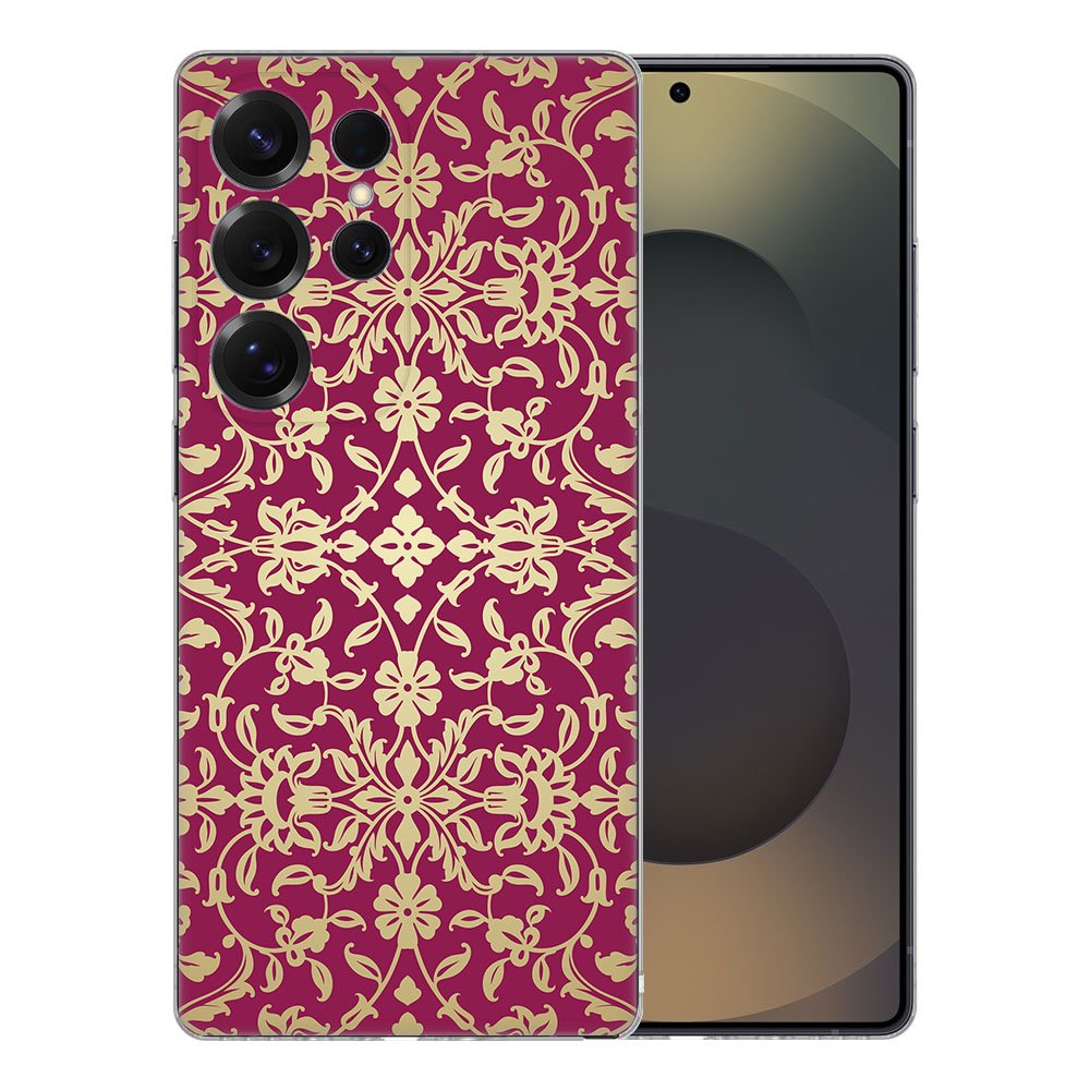 Samsung Galaxy S25 Ultra TPU Hoesje Barok Pink Backcover achterkant
