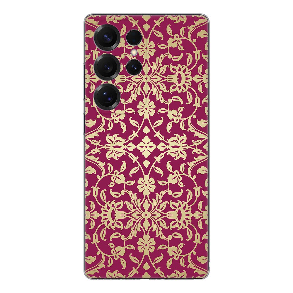 Samsung Galaxy S25 Ultra TPU Hoesje Barok Pink achterkant