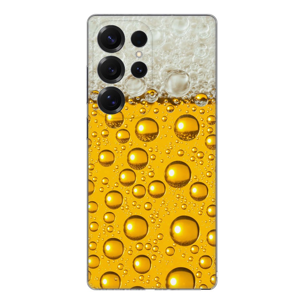 Samsung Galaxy S25 Ultra TPU Hoesje Bier Backcover voorkant bierdesign