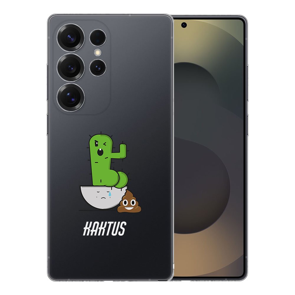 TPU Hoesje Samsung Galaxy S25 Ultra Cactus Poo Backcover achterzijde ontwerp