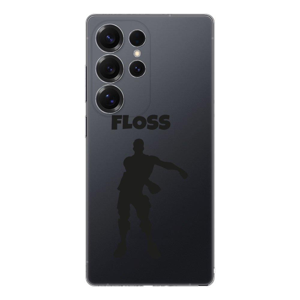 Samsung Galaxy S25 Ultra TPU Hoesje Floss Backcover achteraanzicht