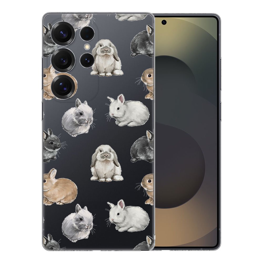 Samsung Galaxy S25 Ultra TPU Hoesje Konijntjes Backcover design konijntjes achterkant
