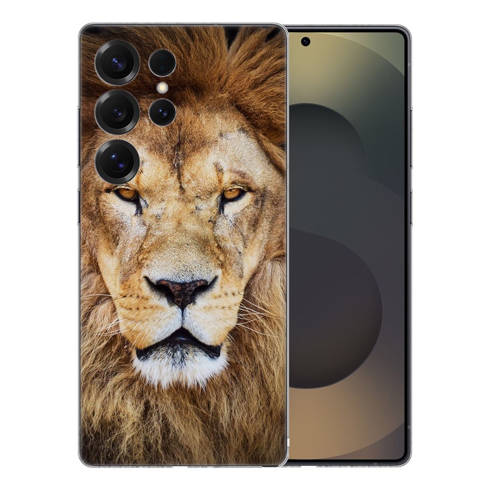 Samsung Galaxy S25 Ultra TPU Hoesje Leeuw Backcover voorzijde