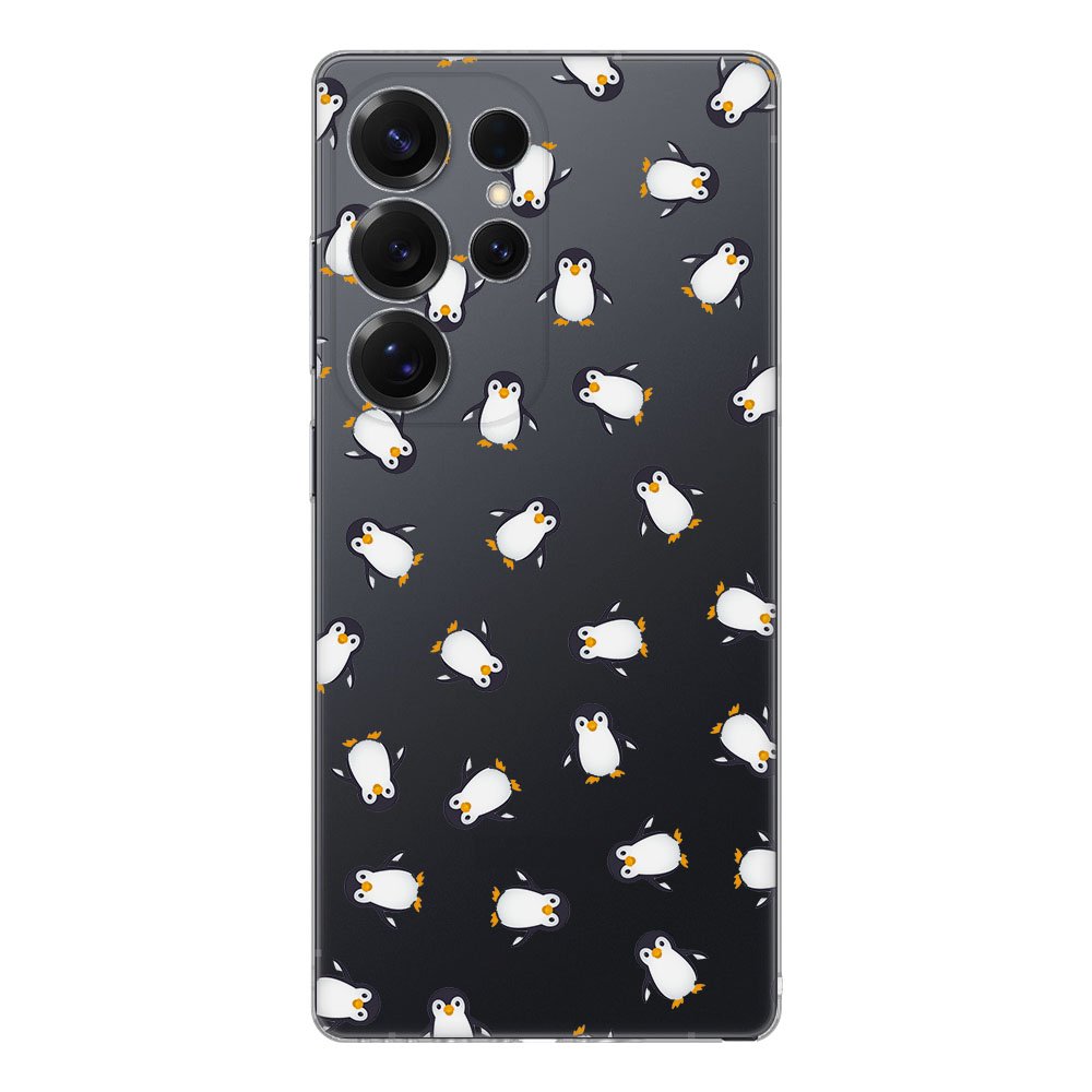 Samsung Galaxy S25 Ultra TPU Hoesje Pinguïn Backcover achterkant