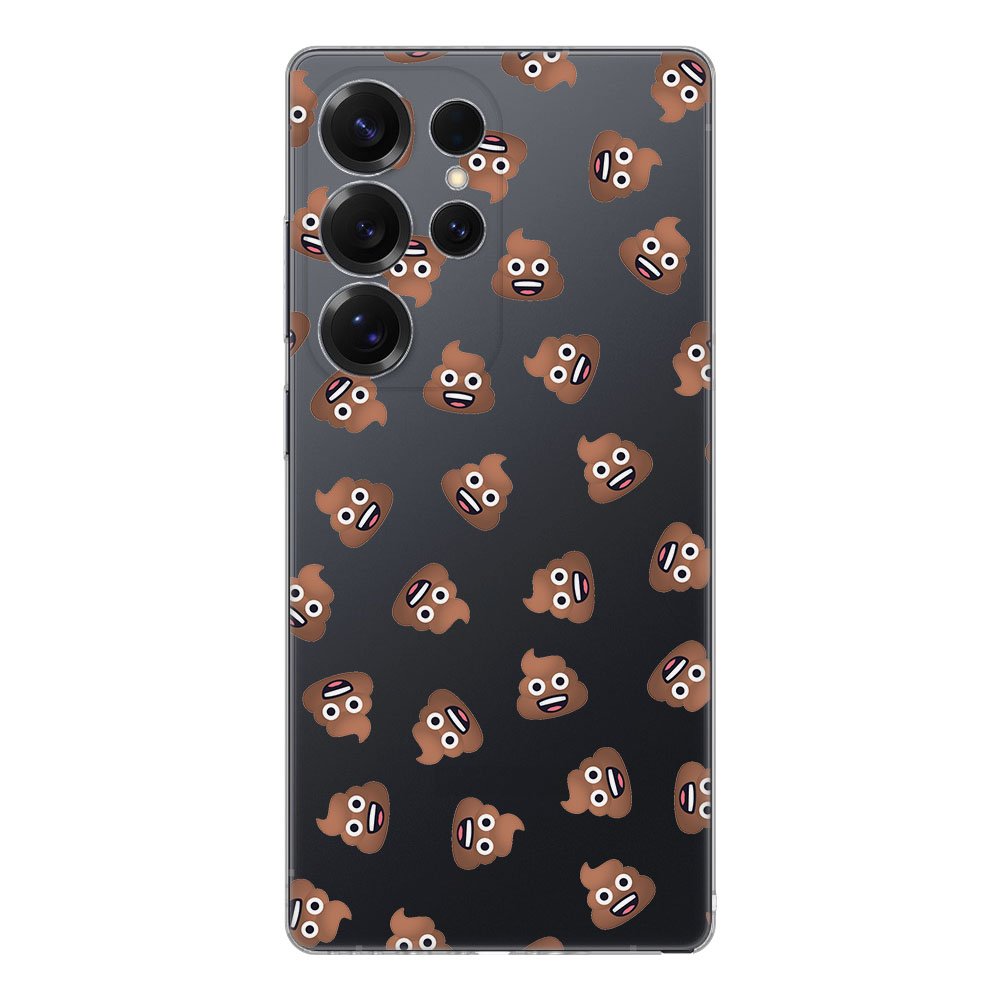 TPU Hoesje Samsung Galaxy S25 Ultra - Poep Emojis Backcover design poep emoji aanzicht