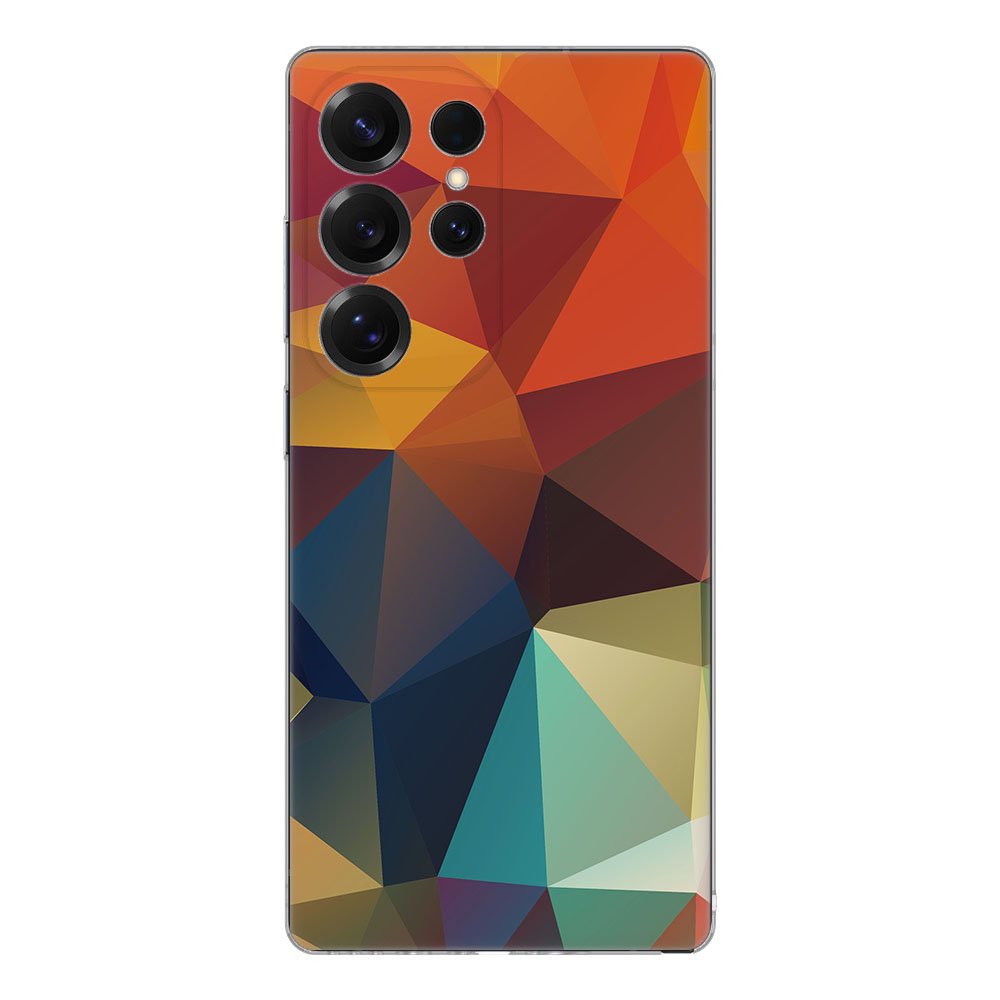 TPU Hoesje Samsung Galaxy S25 Ultra Polygon Color Backcover achterkant kleurdesign