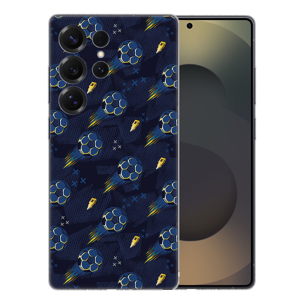Samsung Galaxy S25 Ultra TPU Hoesje Voetbal Backcover achteraanzicht