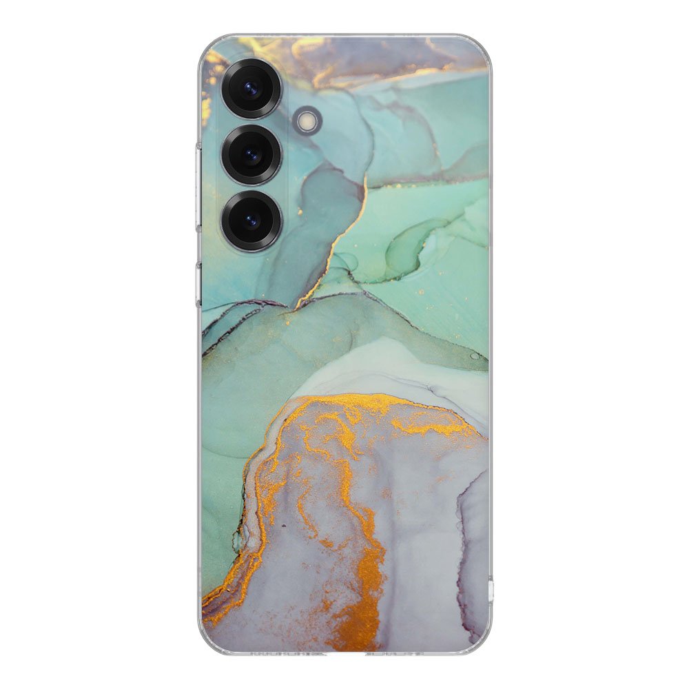 Samsung Galaxy S25 TPU Hoesje Watercolor Mix Backcover achteraanzicht