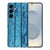 Samsung Galaxy S25 TPU Hoesje Wood Blue Backcover achteraanzicht