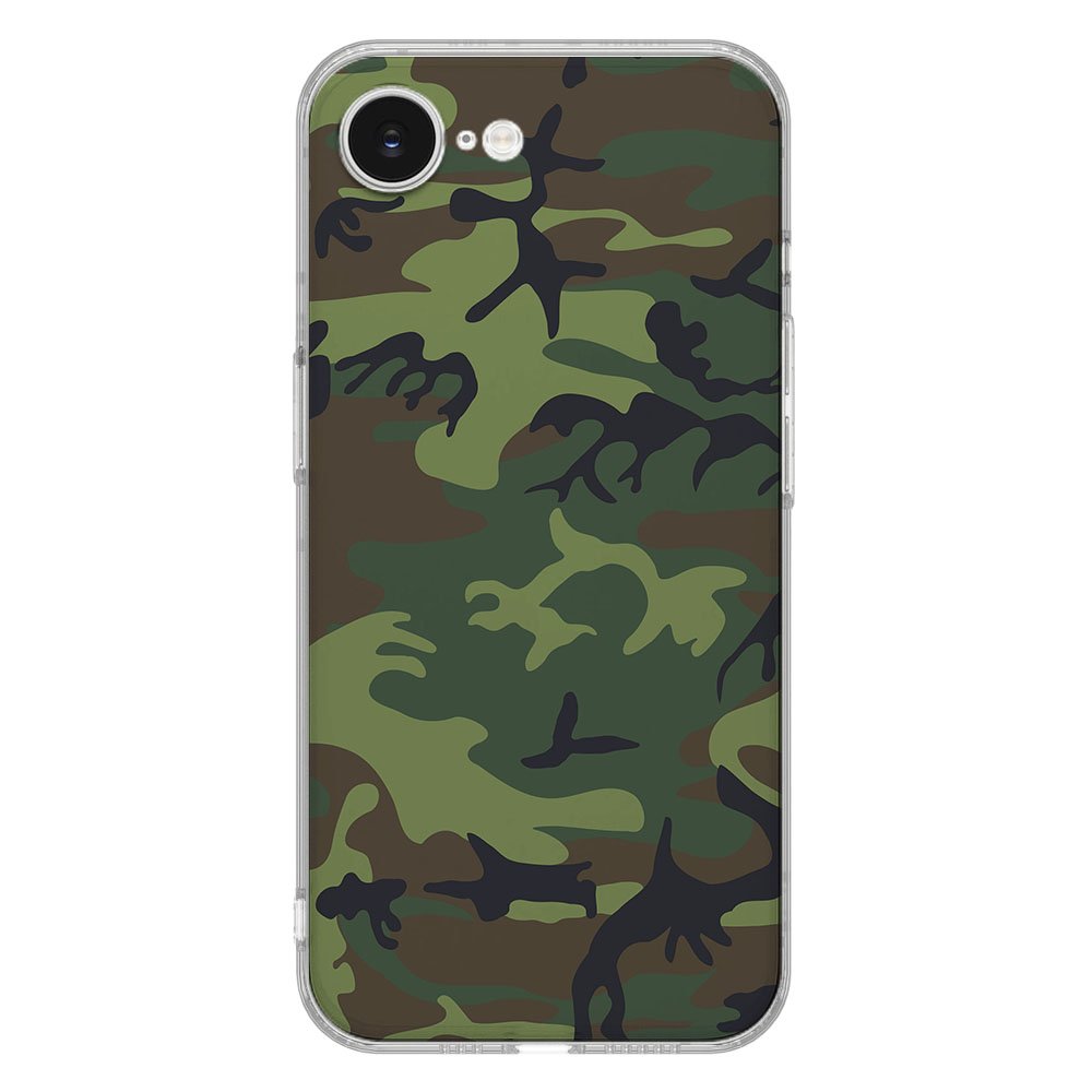 Apple iPhone 16e TPU Hoesje iPhone 16e - Army Dark Backcover design army dark aanzicht