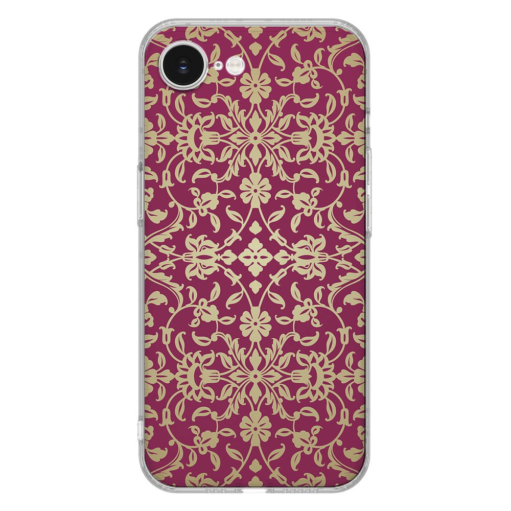 Apple iPhone 16e TPU Hoesje iPhone 16e Barok Pink Backcover achterzijde design