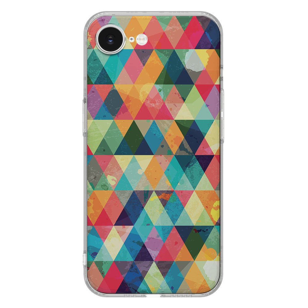 Apple iPhone 16e TPU Hoesje iPhone 16e Geruit Backcover achterkant kleurige ruiten