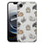 Apple iPhone 16e TPU Hoesje Konijntjes Backcover achteraanzicht met schattige konijnenprint